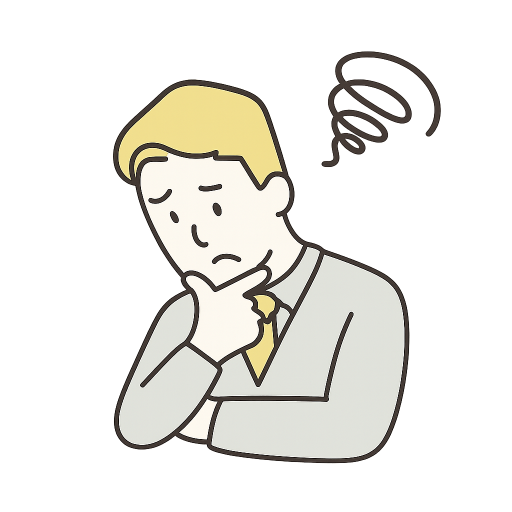 悩む人